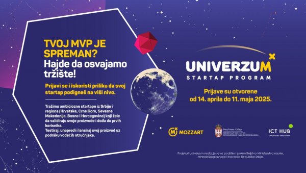 СТАРТ(АП)УЈЕ НОВИ УНИВЕРЗУМ: Компанија Mozzart покреће четврти циклус стартап програма СТАРТ(АП)УЈЕ НОВИ УНИВЕРЗУМ: Компанија Mozzart покреће четврти циклус стартап програма